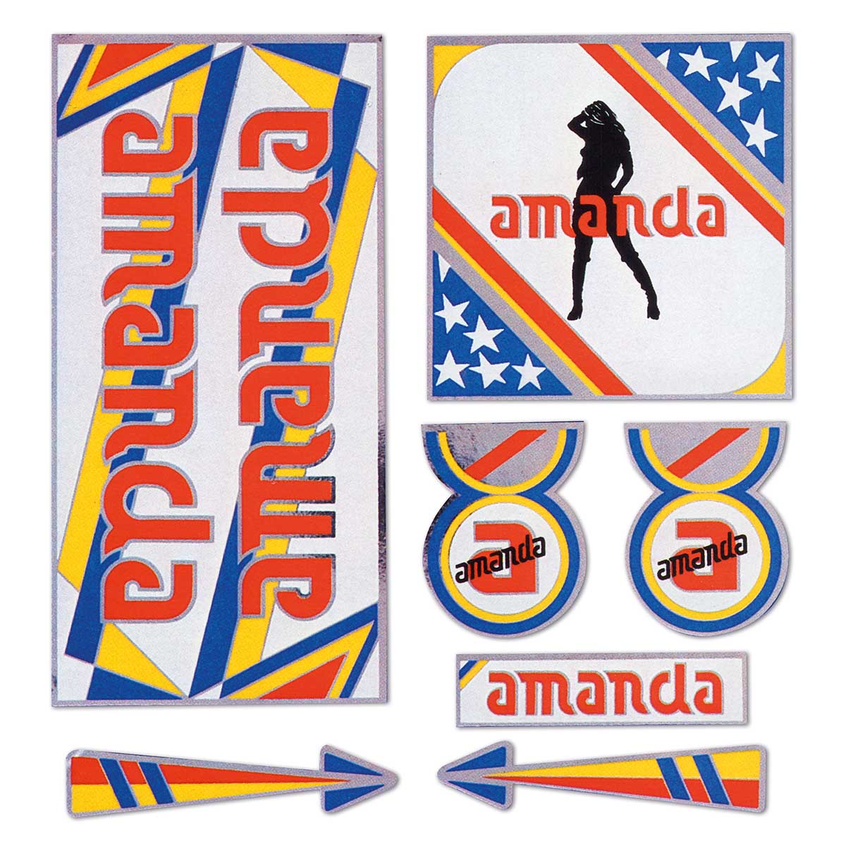 Adesivo Vintage Amanda a Base Cromata