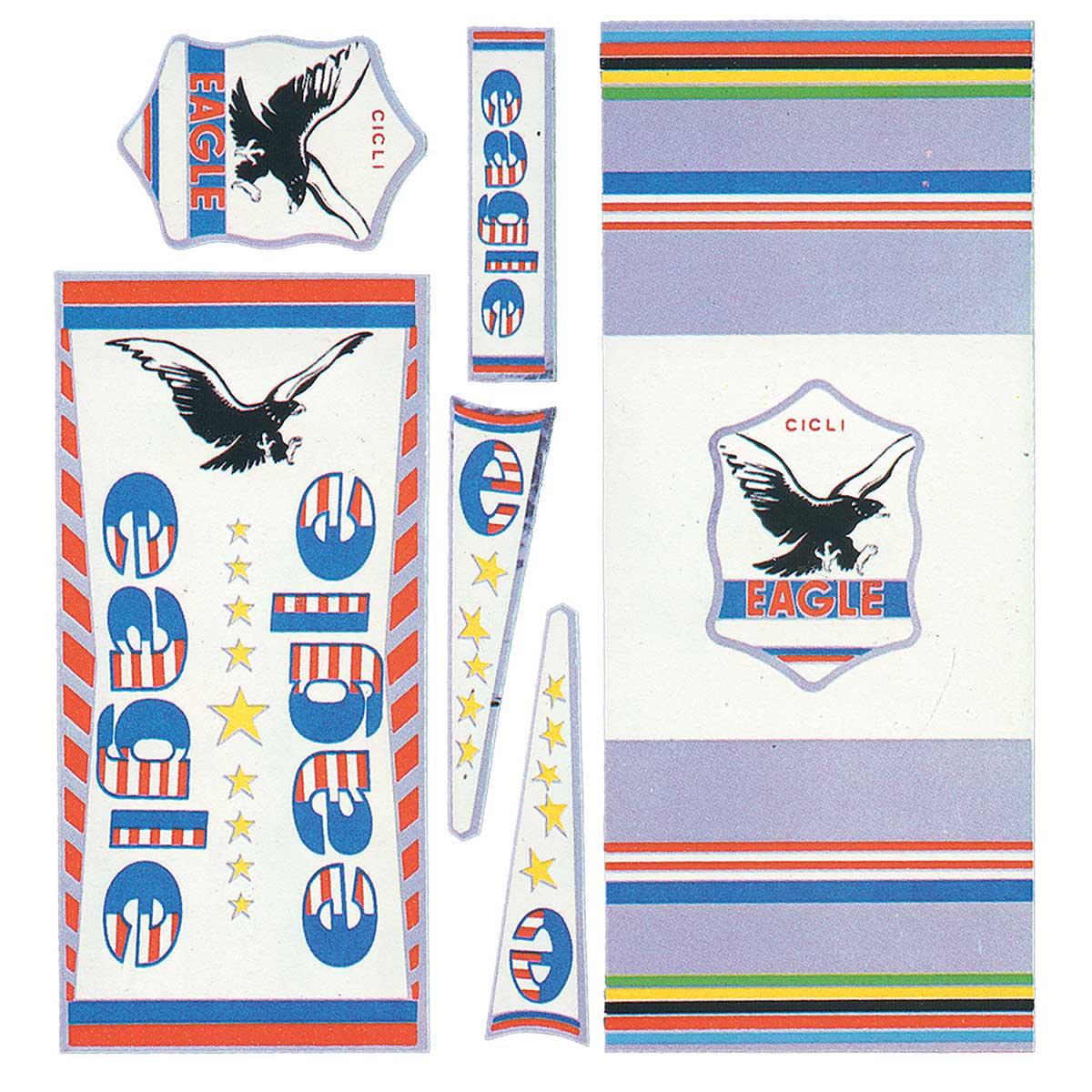 Adesivo Vintage Eagle a Base Cromata