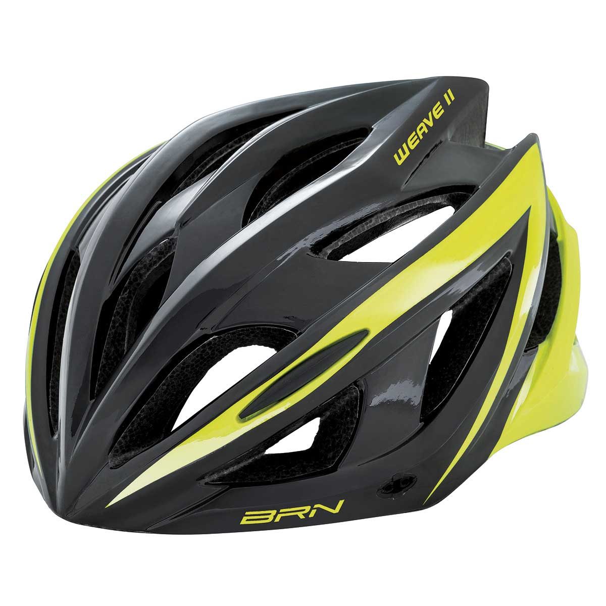 BRN Casco BRN Weave Ii Nero/Giallo Fluo