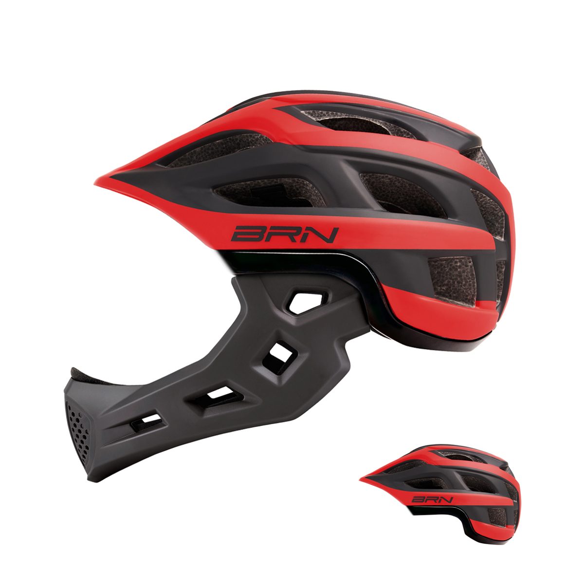 BRN Casco BRN Full Rosso