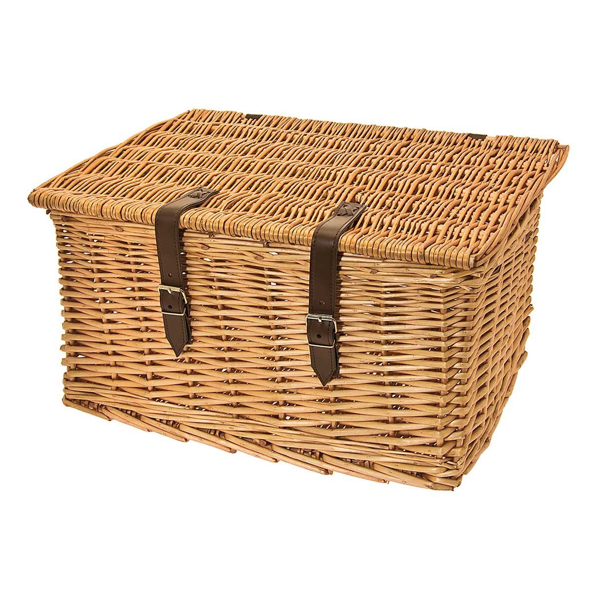 Baule BRN Maxi Vimini Naturale con Coperchio