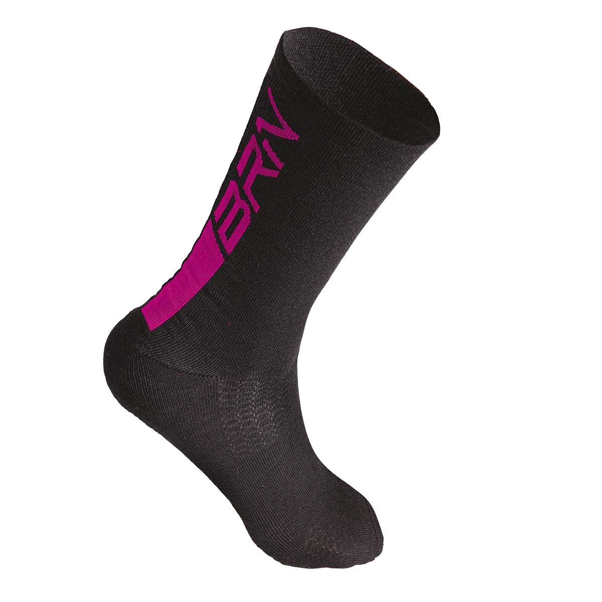 BRN Calzini BRN Merinos Neri/Fucsia Fluo