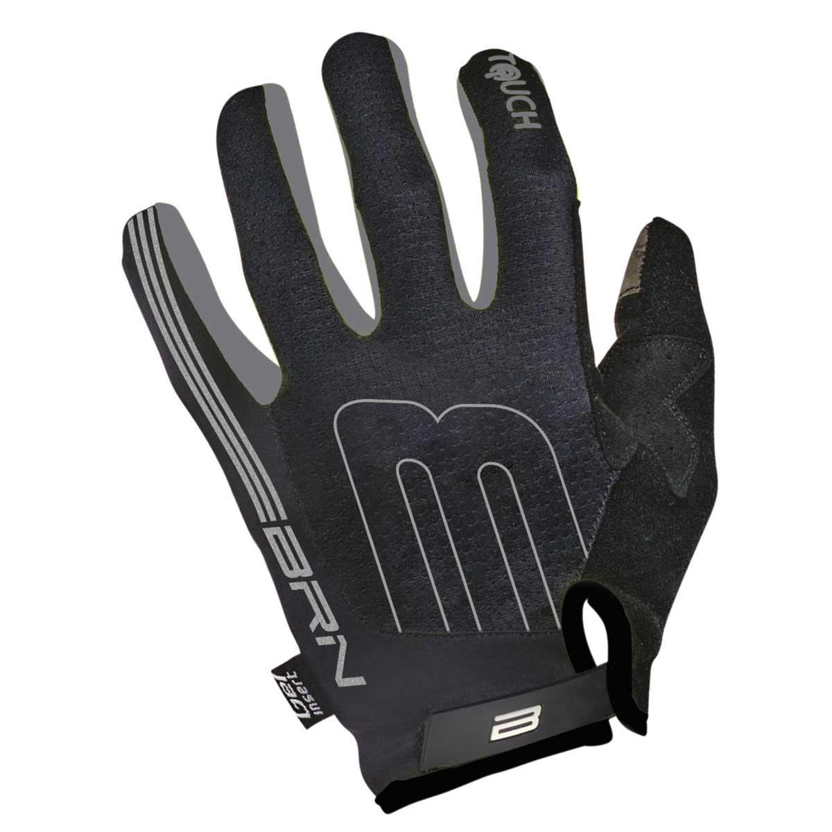 BRN Guanti BRN Gel PRO Touch Bend Lunghi Neri