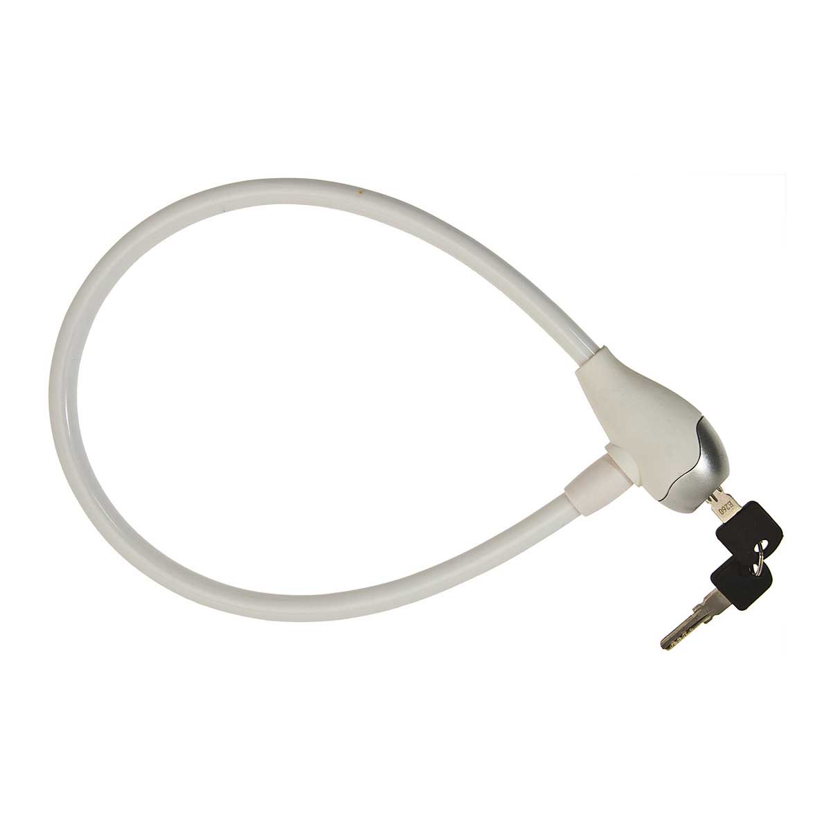 BRN Lucchetto BRN a Cavo Silicone Bianco