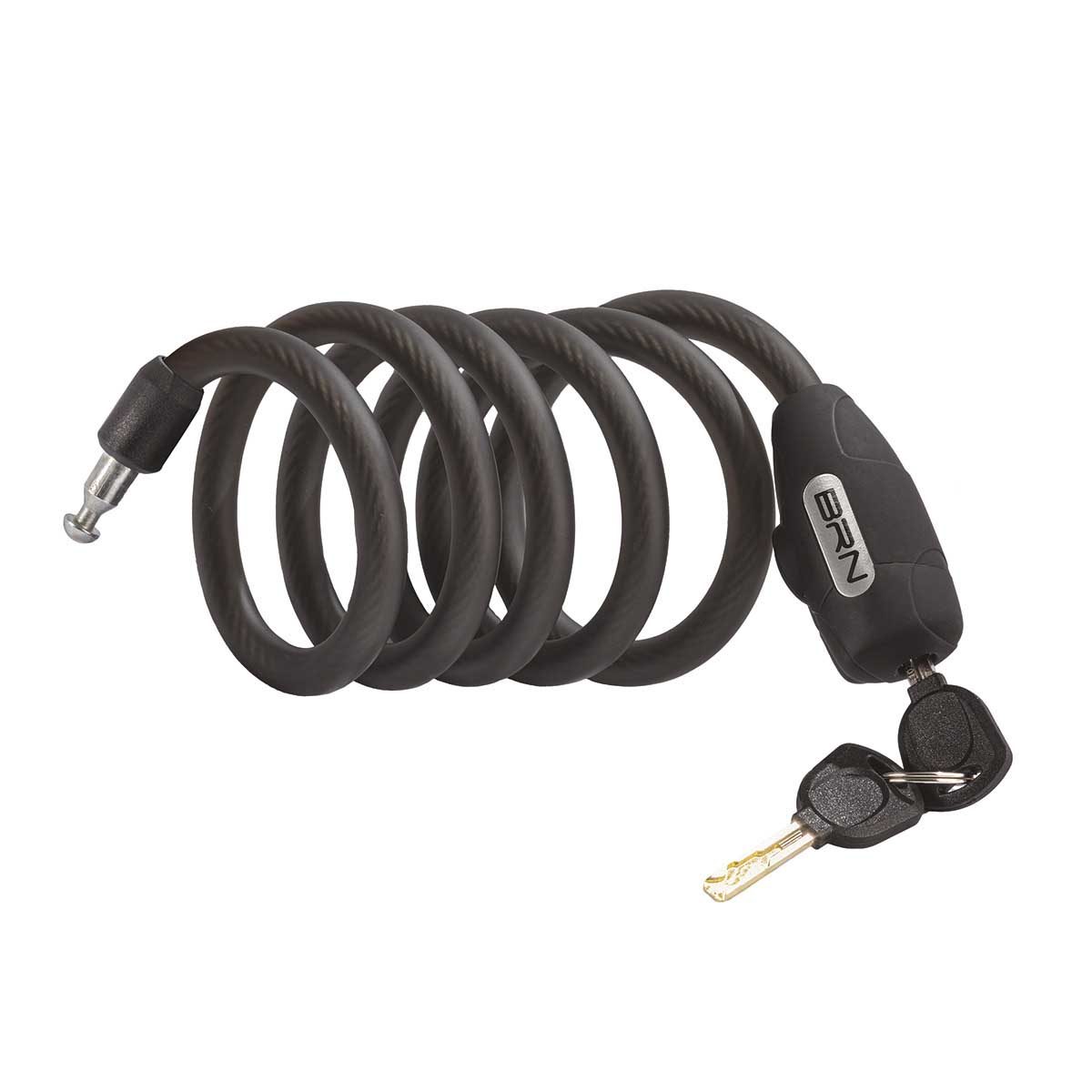Lucchetto BRN Black Mamba Spirale 180 CM X 12 MM Nero Opaco