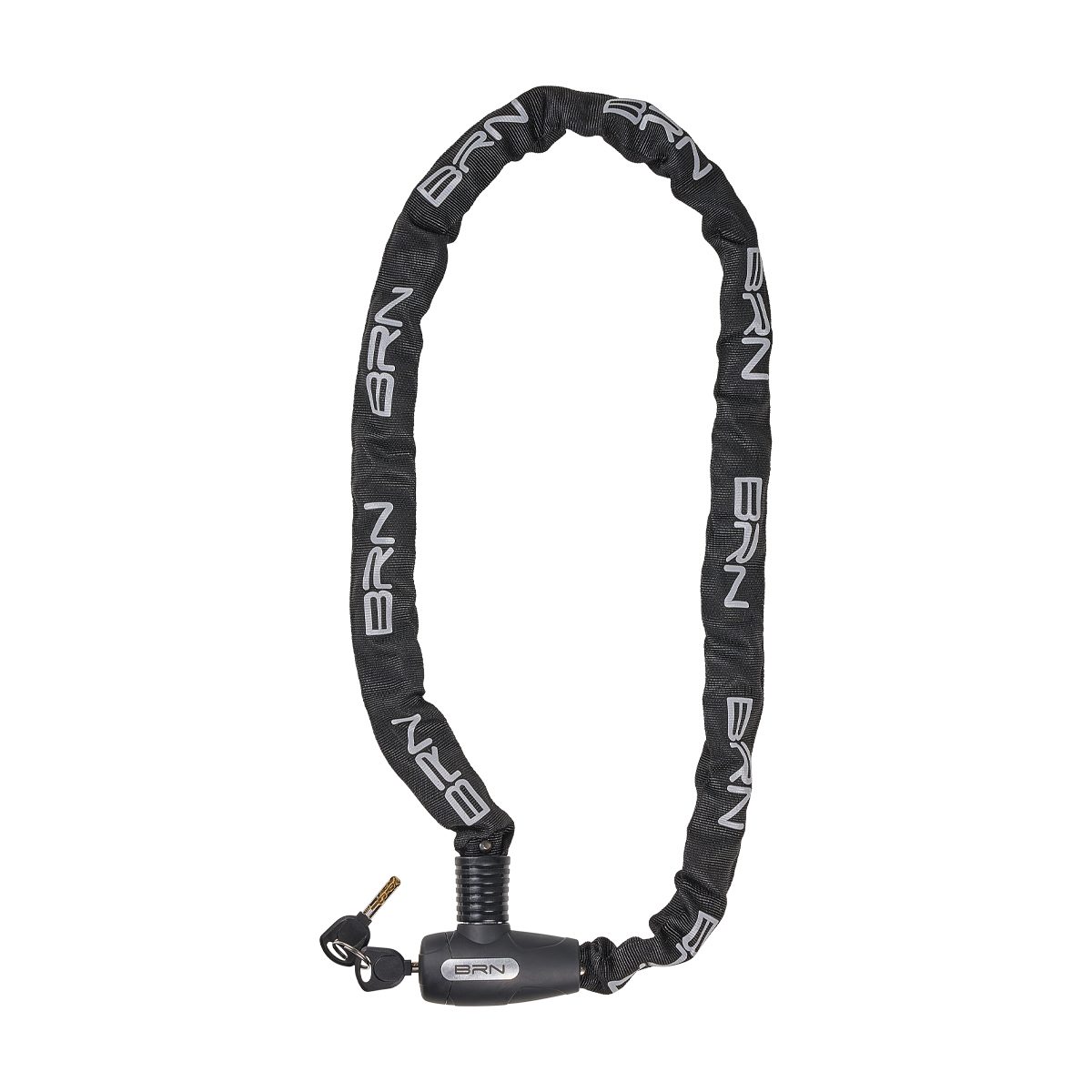 Lucchetto BRN Black Mamba Reflective Catena 120 CM X 6 MM Nero