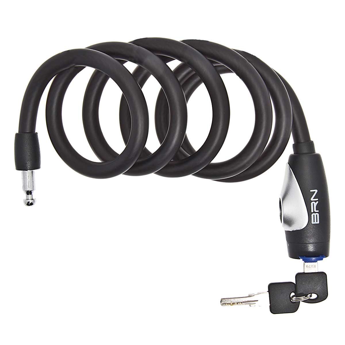 Lucchetto BRN Jumbo a Spirale 150 CM X 12 MM Nero Opaco