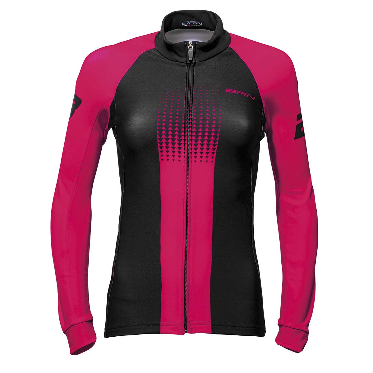 BRN Maglia BRN Donna Felpata Fucsia Fluo/Nera