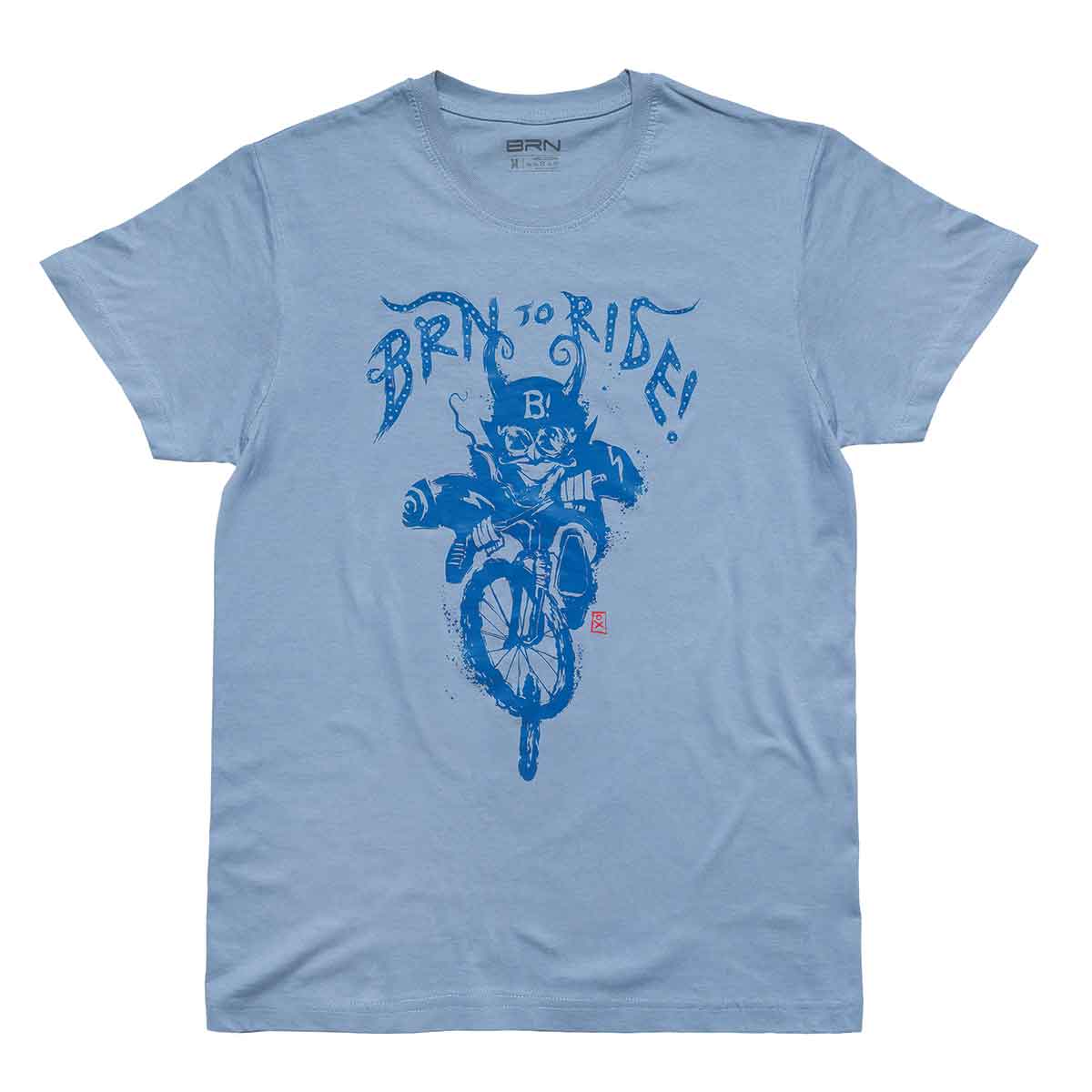BRN T-Shirt BRN To Ride Devil Azzurra