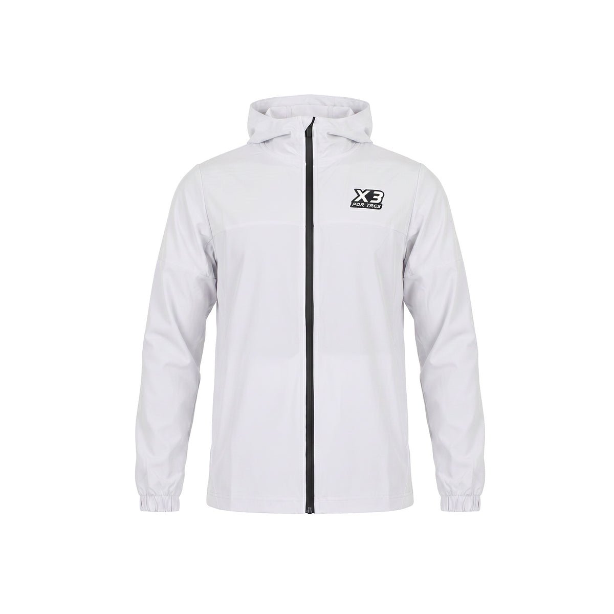 X3 Por Tres ALABAMA Bianco- giacca full zip in nylon- mid season