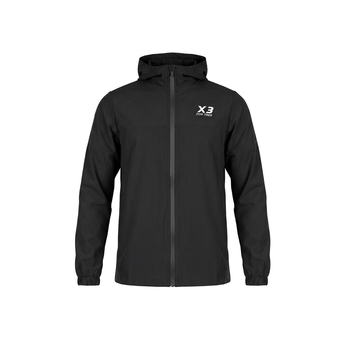 X3 Por Tres ALABAMA Nero- giacca full zip in nylon- mid season