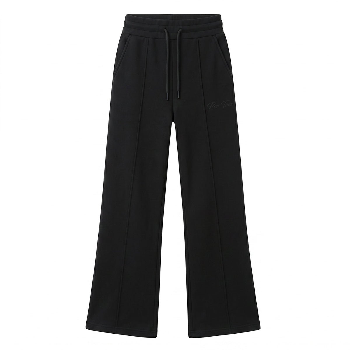X3 Por Tres ALBERTA Nero - Pantalone felpa donna X3 Por Tres – modello a zampa