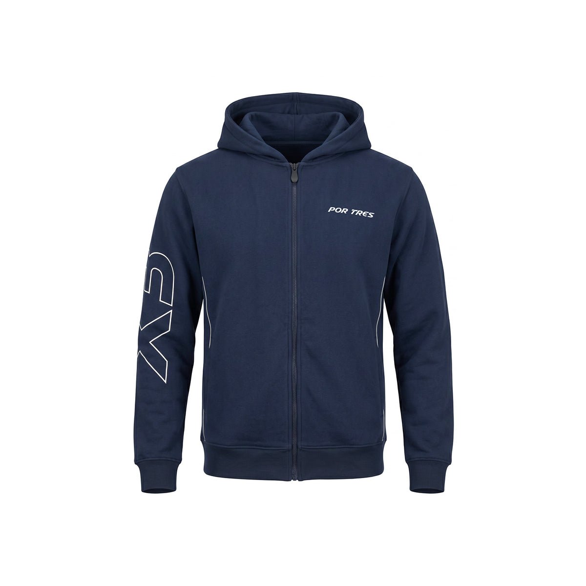 X3 Por Tres ARIZONA Blu- felpa full zip in cotone caldo