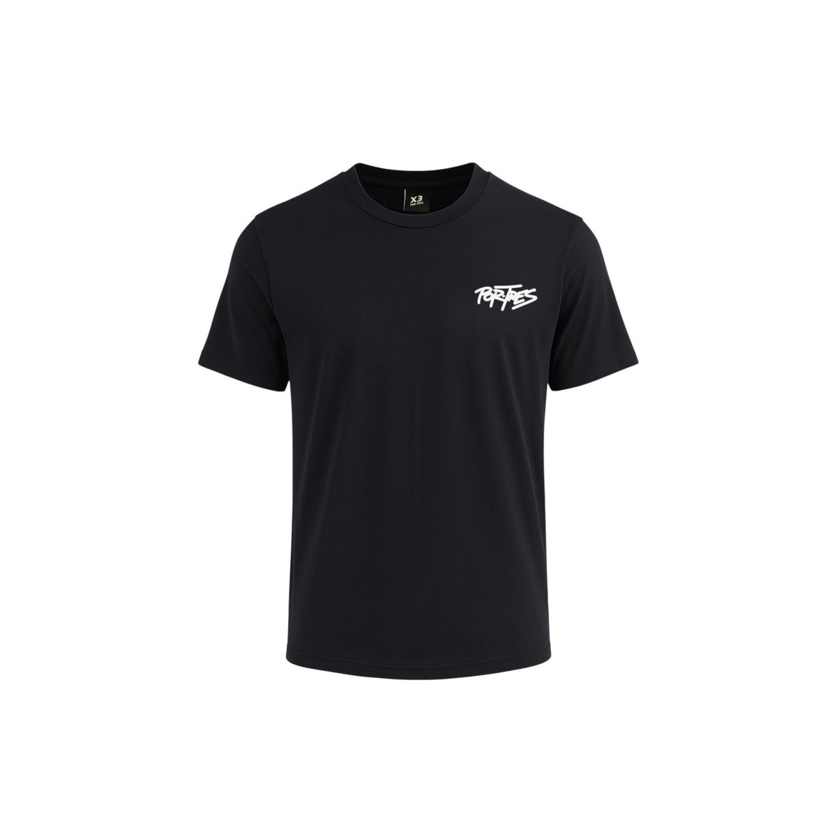 X3 Por Tres BIRMINGHAM Nera T-shirt Cotone