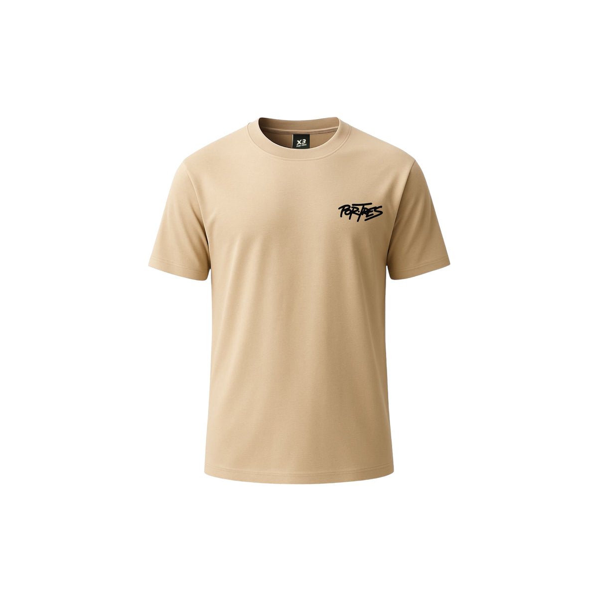 X3 Por Tres BIRMINGHAM Sabbia T-shirt Cotone