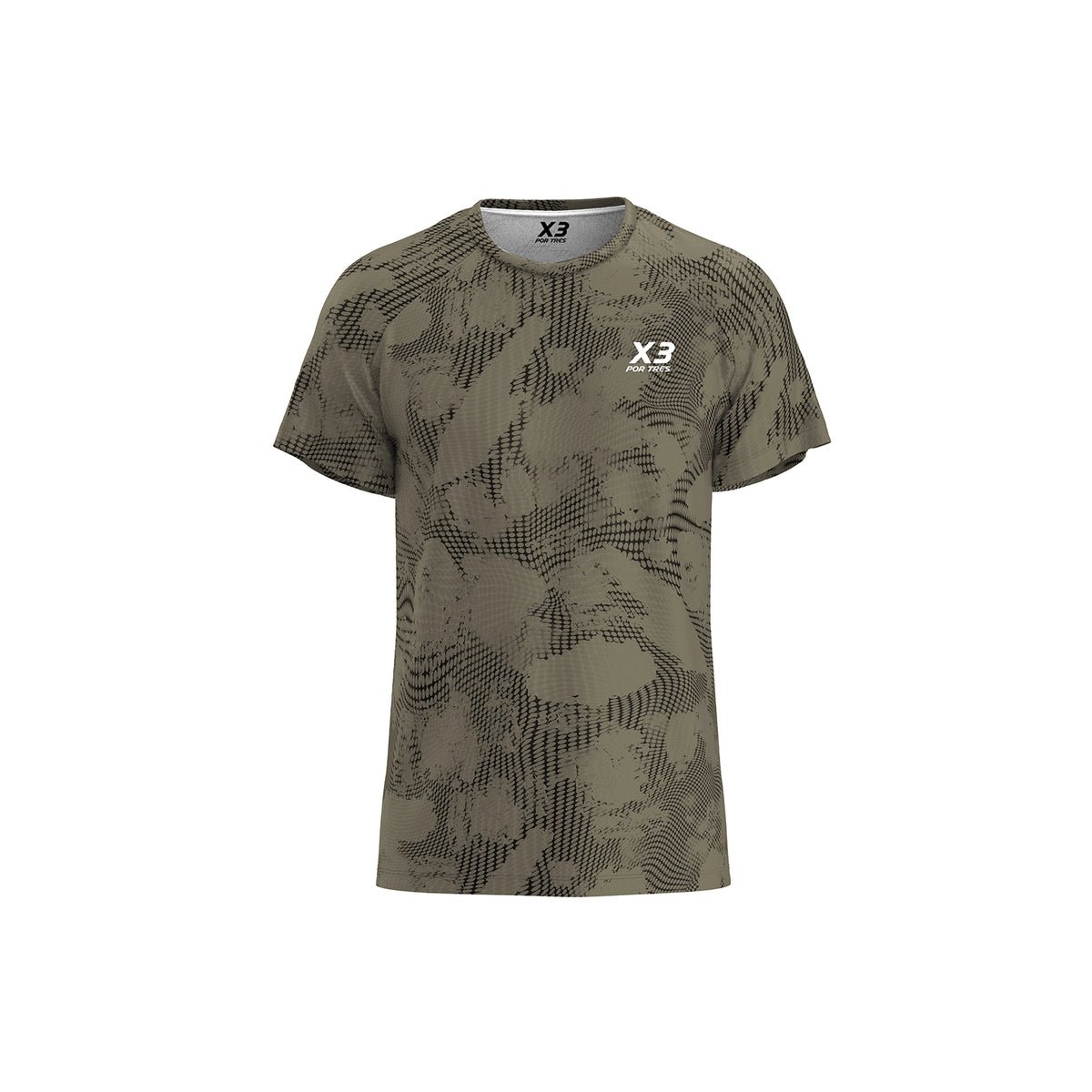 X3 Por Tres BRUXELLES T-shirt Uomo Verde Militare