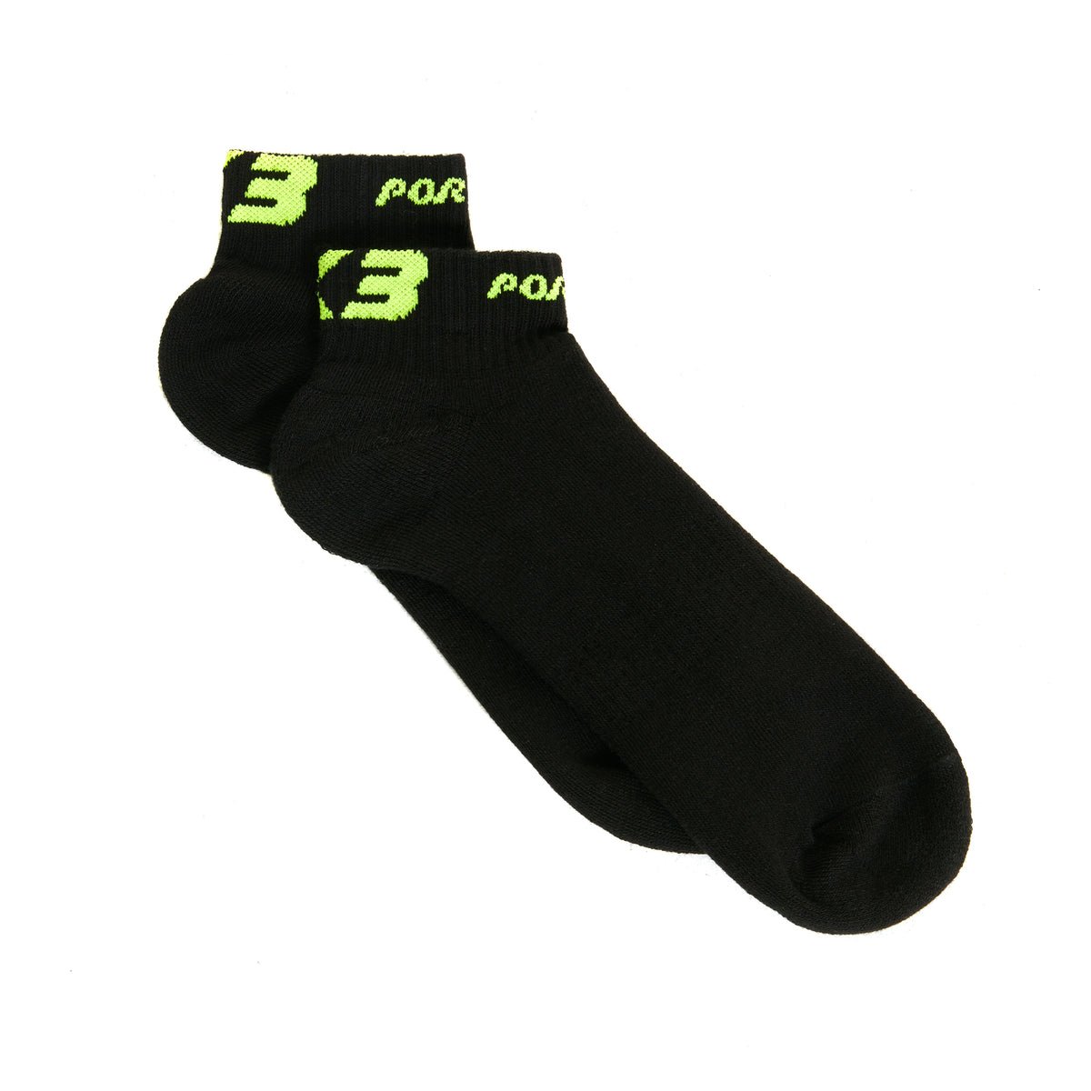 X3 Por Tres Calze CONFORT Corte Nere con Logo Fluo