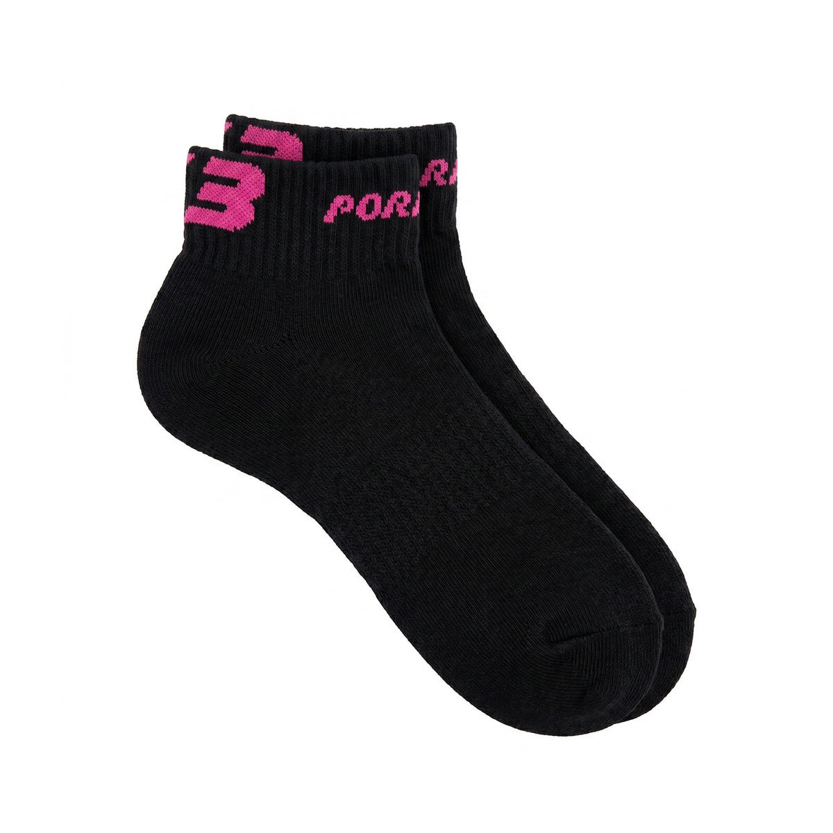 X3 Por Tres Calze CONFORT Corte Nere con Logo Fucsia