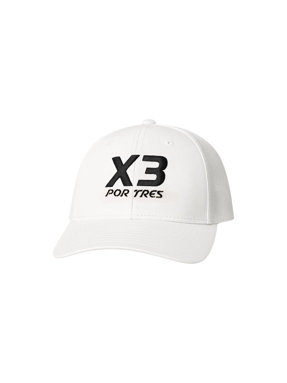 X3 Por Tres CAPPELLINO Bianco con visiera e rete