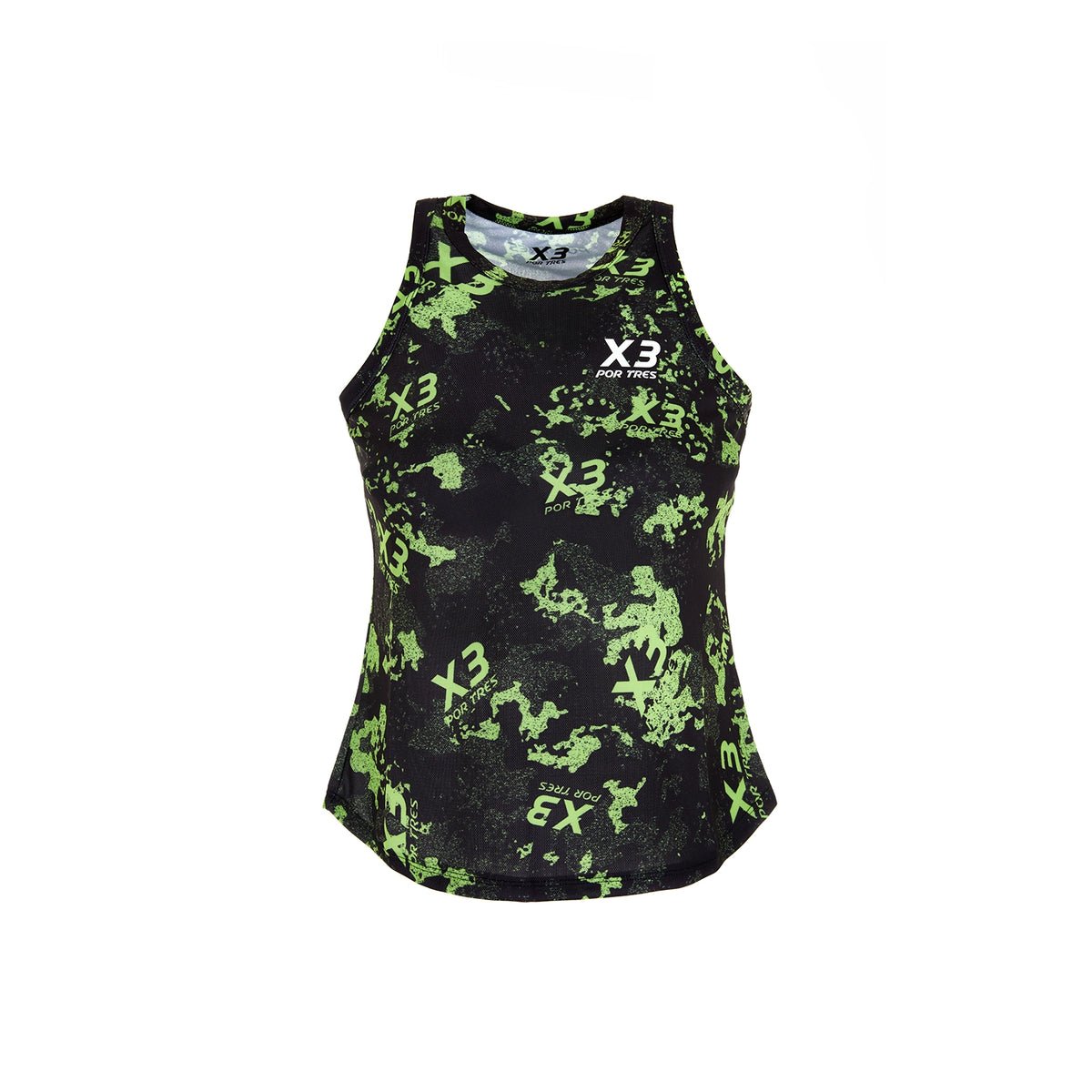 X3 Por Tres CORDOBA Verde Canotta Donna