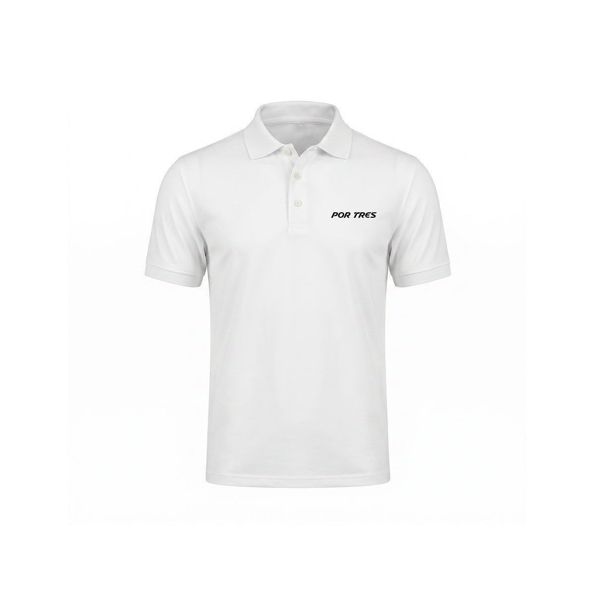 X3 Por Tres CORSICA Polo unisex bianco in cotone