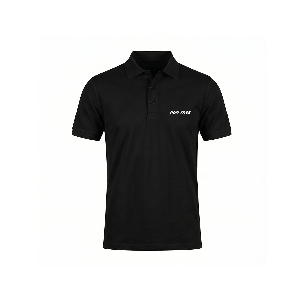X3 Por Tres CORSICA Polo unisex nero in cotone