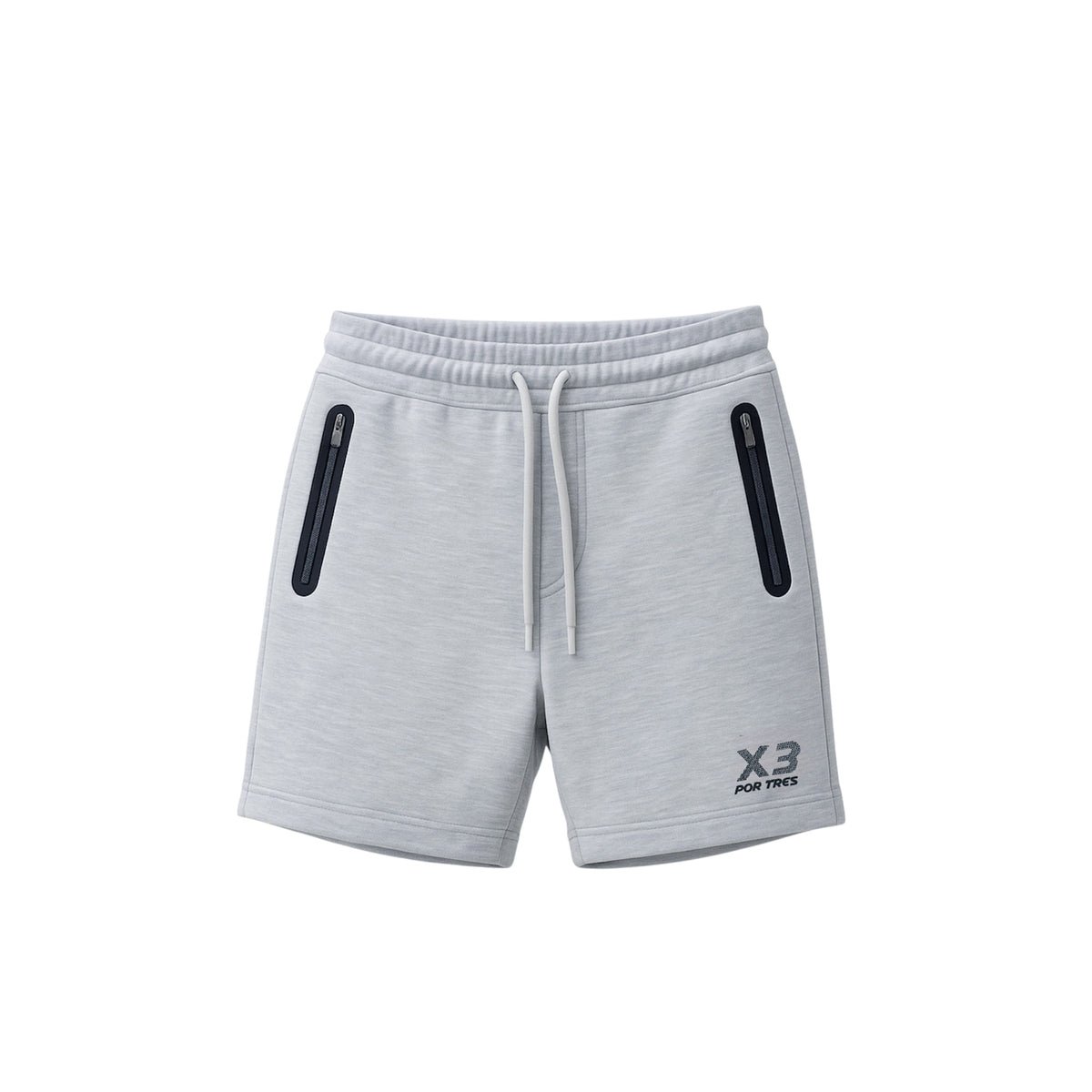 X3 Por Tres CUBA Grigio Pantaloncino Donna con Logo Nero