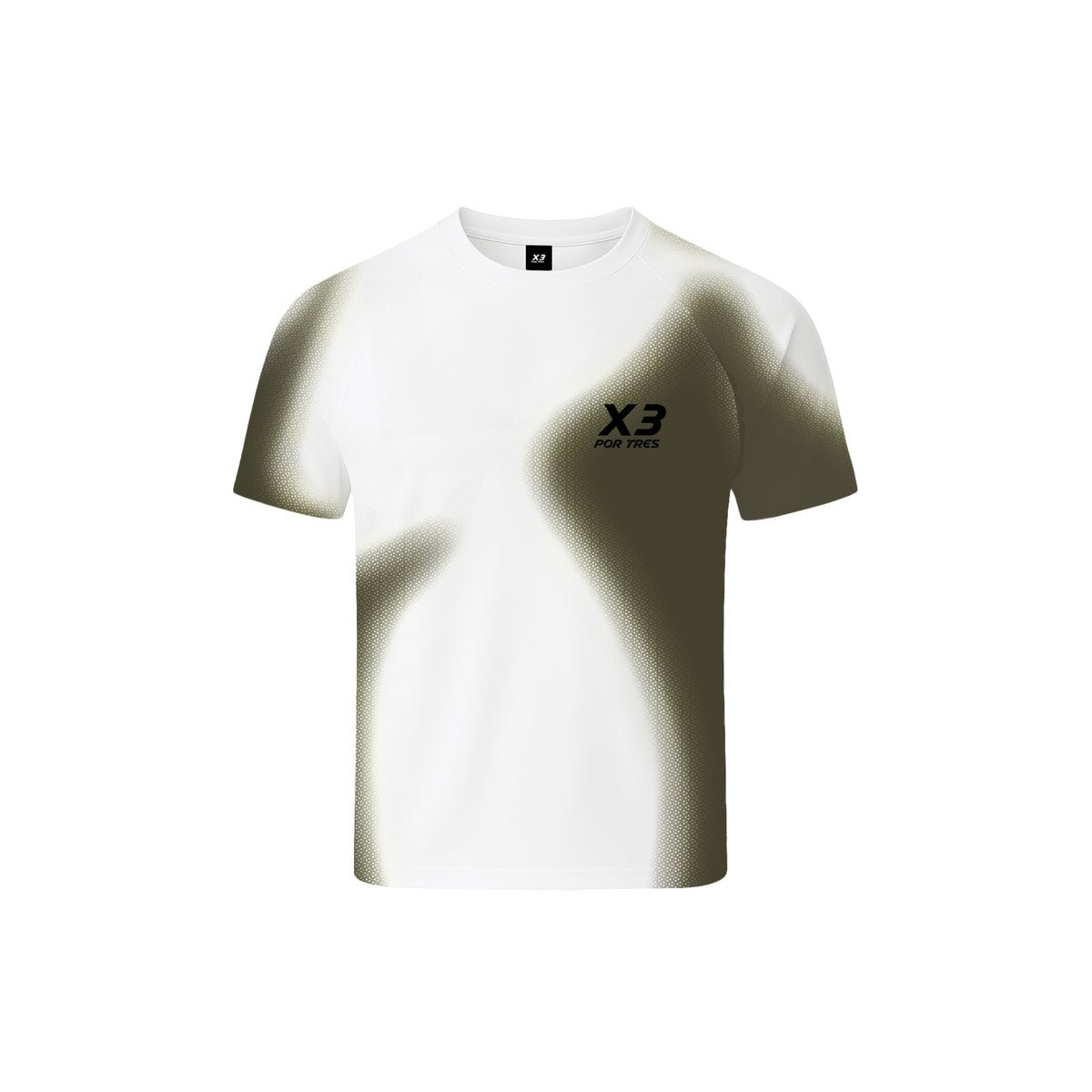 X3 Por Tres DALLAS Verde Militare - T-shirt in Tessuto Tecnico