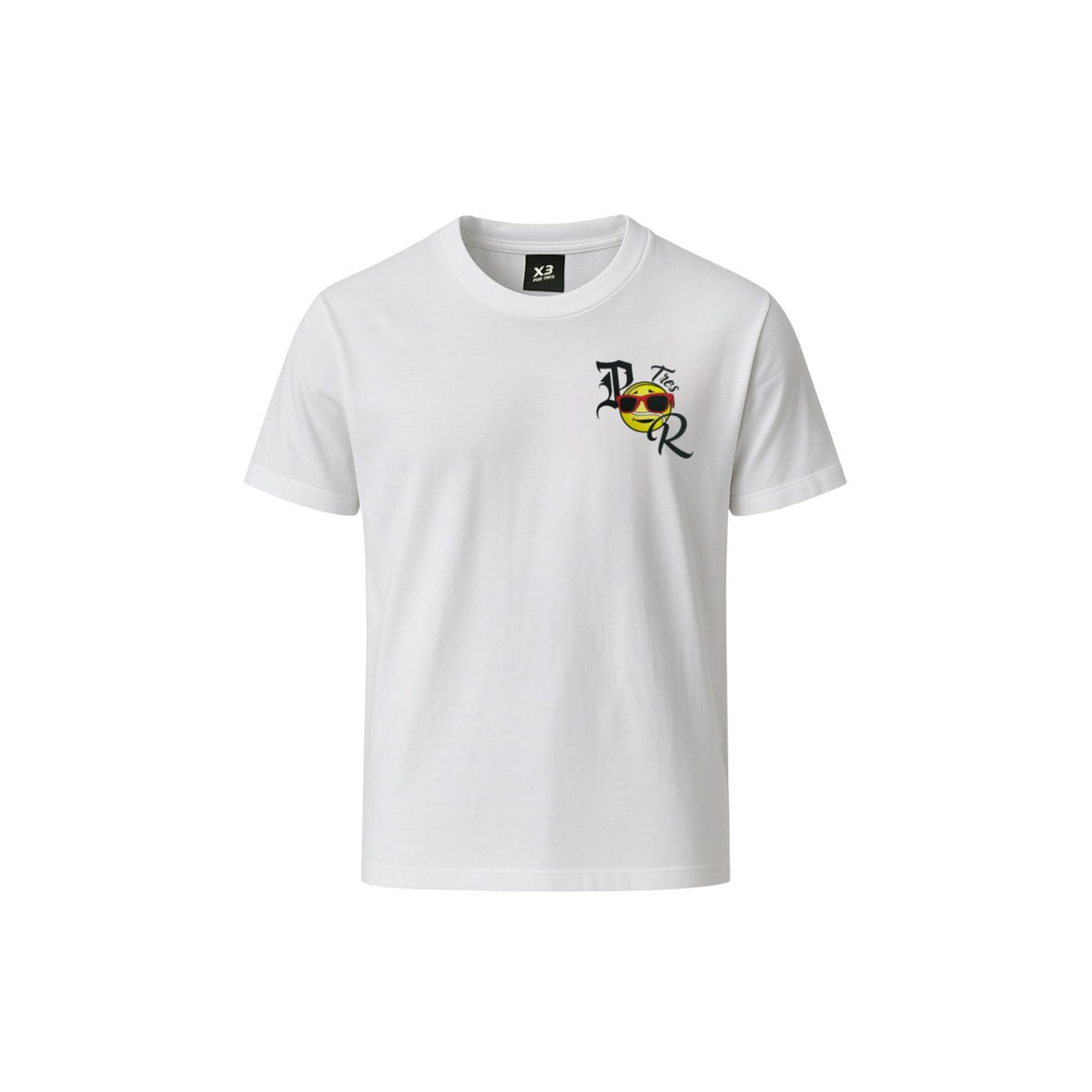 X3 Por Tres EXETER Bianca T-shirt Cotone Unisex