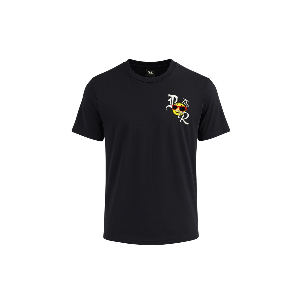X3 Por Tres EXETER Nera T-shirt Cotone Unisex