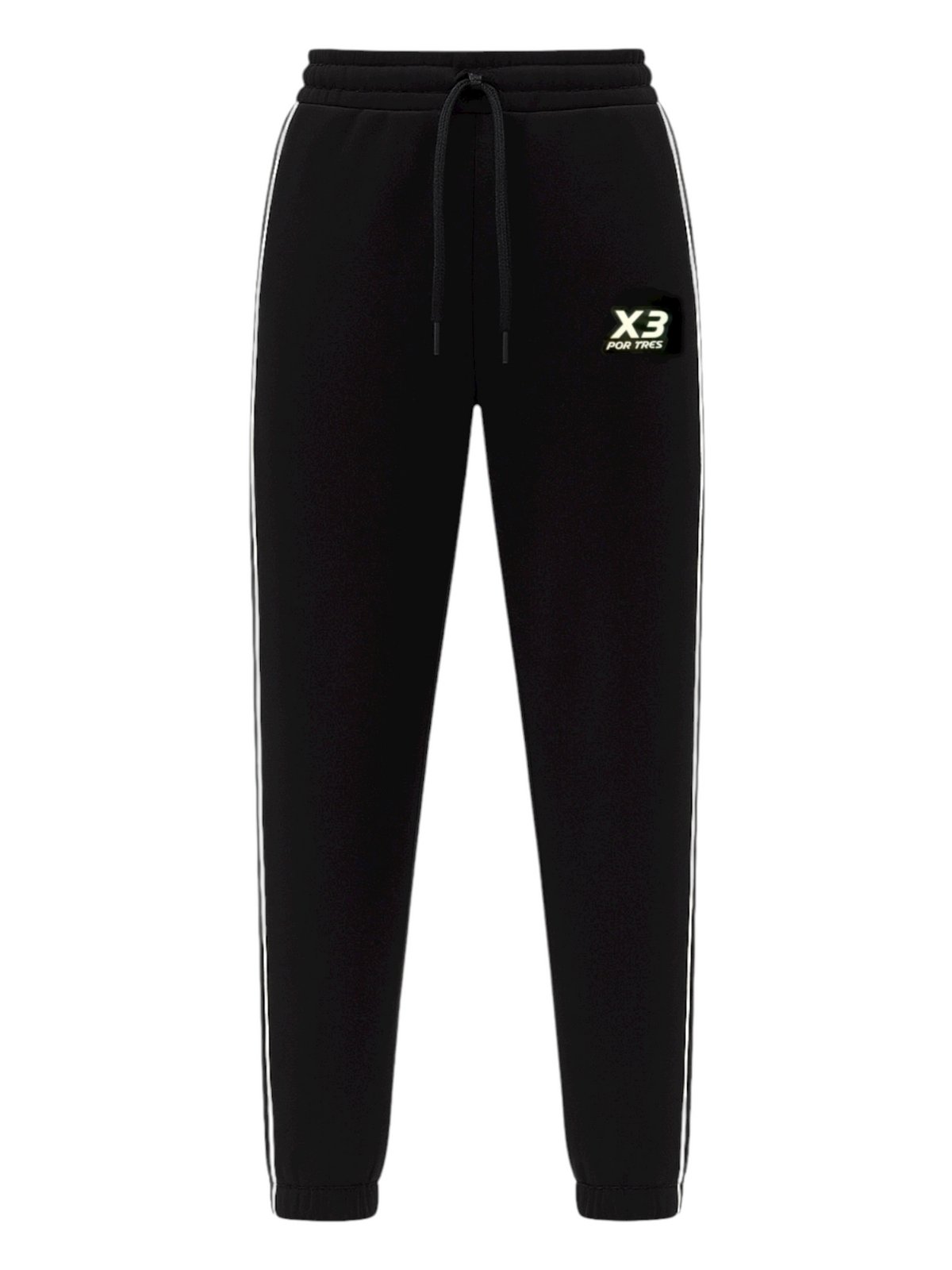 X3 Por Tres FLORIDA Nero- Pantalone in cotone caldo