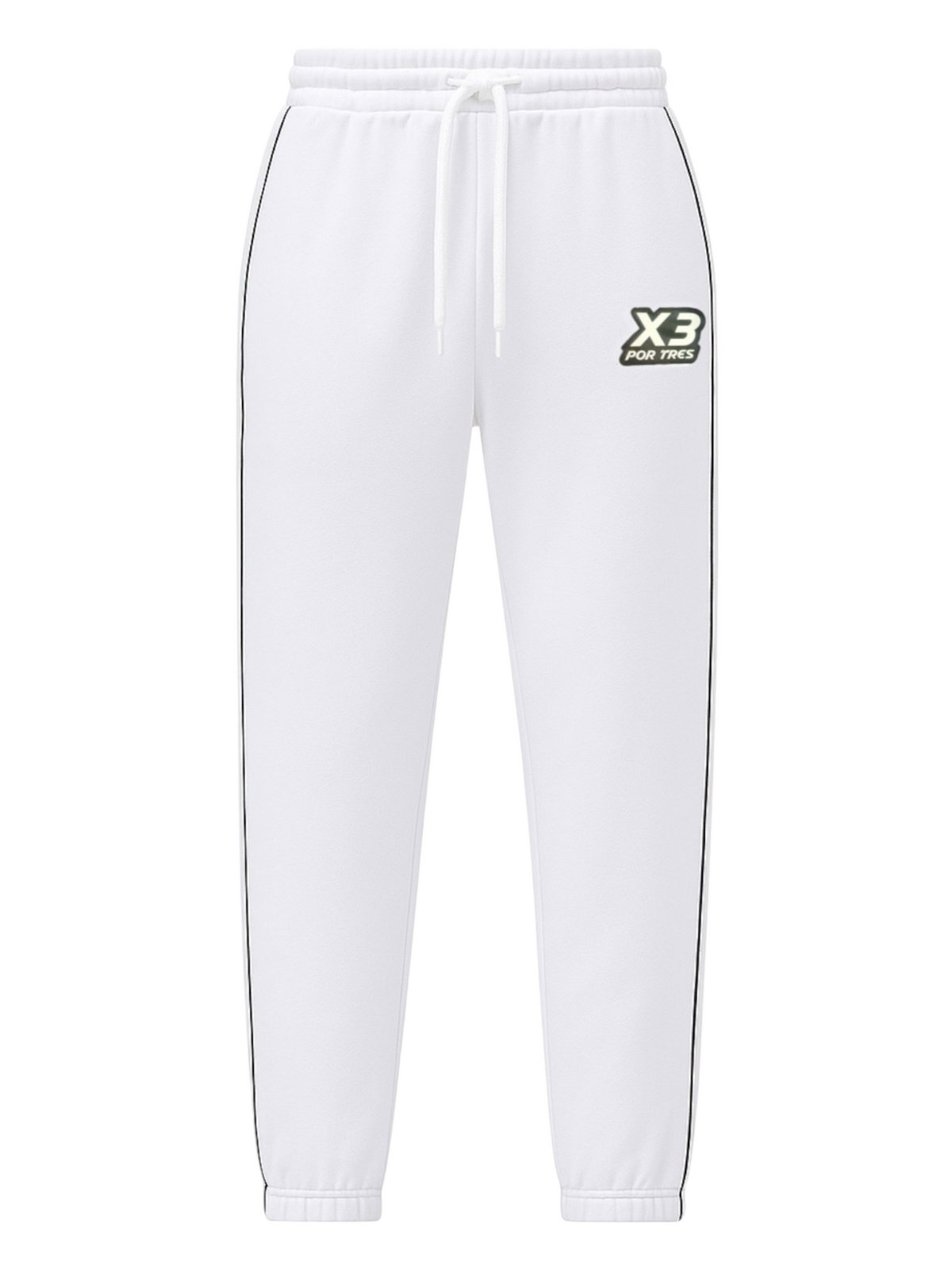 X3 Por Tres FLORIDA Off White- Pantalone in cotone caldo