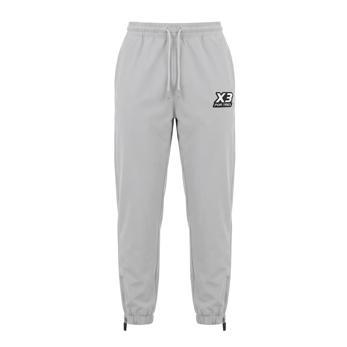 X3 Por Tres GEORGIA Grigio- Pantalone in nylon con zip alle caviglie- mid season