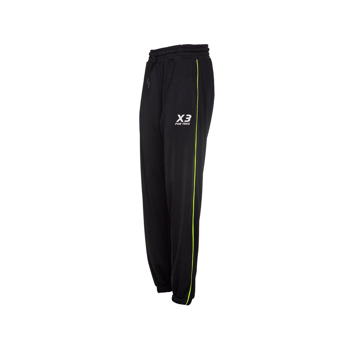 X3 Por Tres GERMANIA Nero / Giallo Fluo- Pantalone in trincerato- mid seson