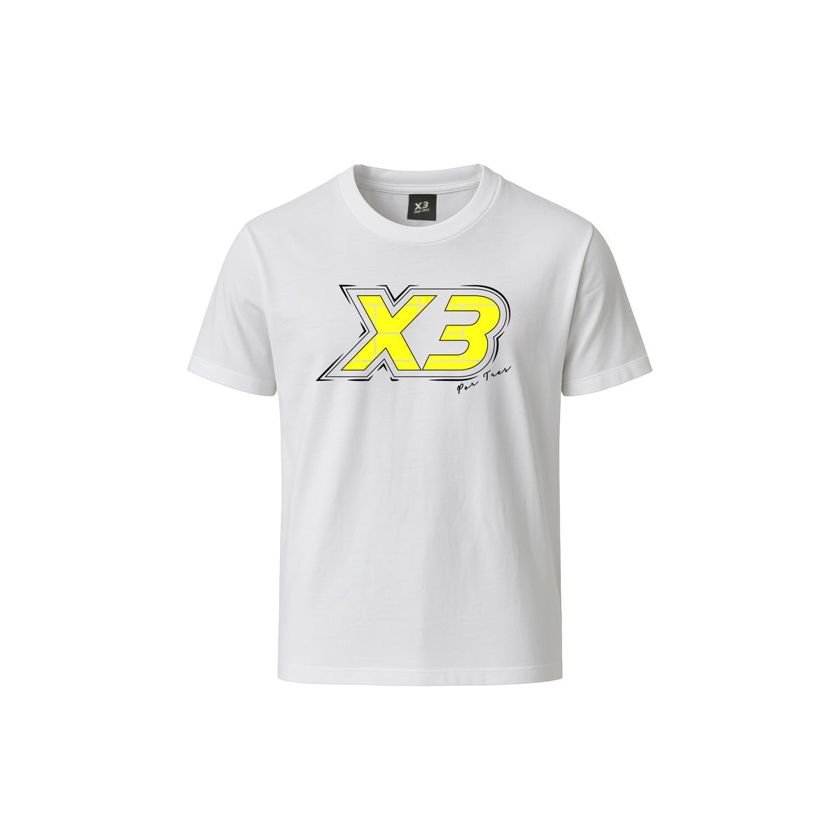 X3 Por Tres IPSWICH Bianca T-shirt Cotone