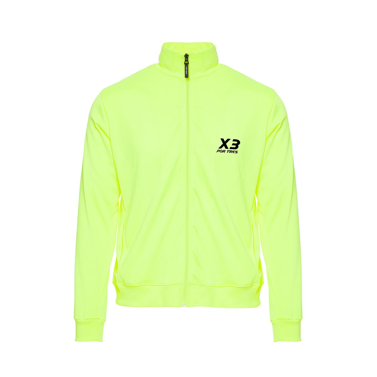 X3 Por Tres ITALIA Giallo Fluo- Giacca full zip in trincerato- mid season