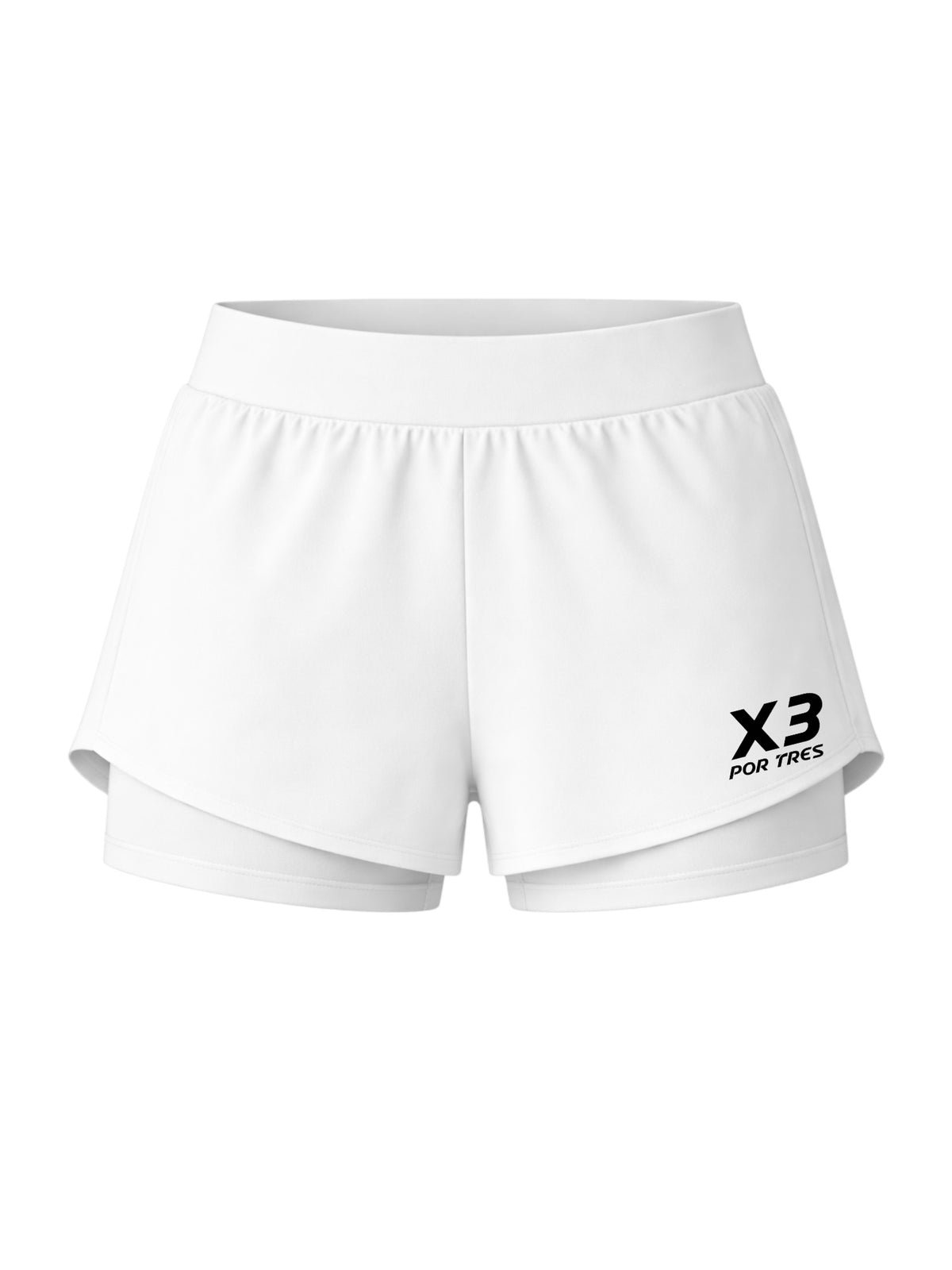 X3 Por Tres JAEN Bianco Pantaloncino Donna