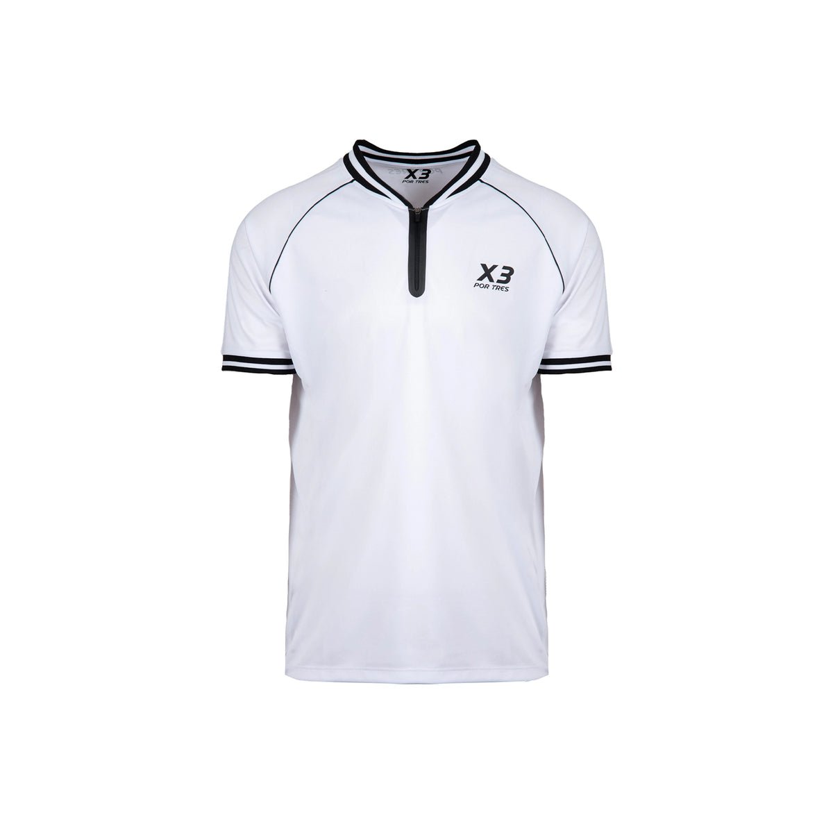 X3 Por Tres LEEDS Bianco - Polo in Tessuto Tecnico