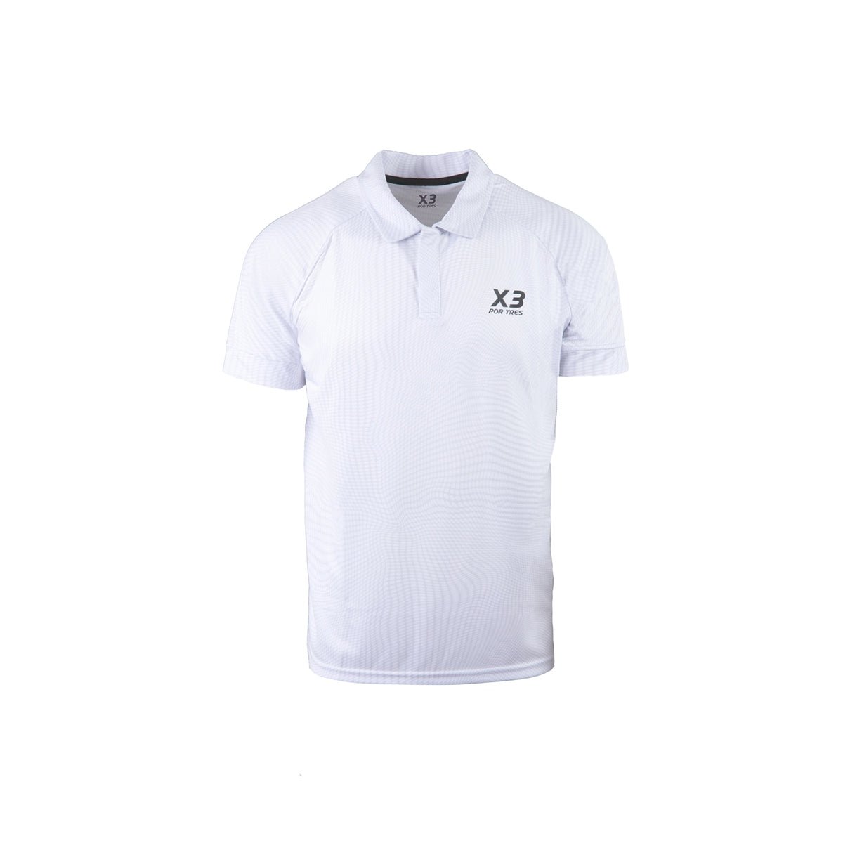 X3 Por Tres LONDON Bianco - Polo in Tessuto Tecnico