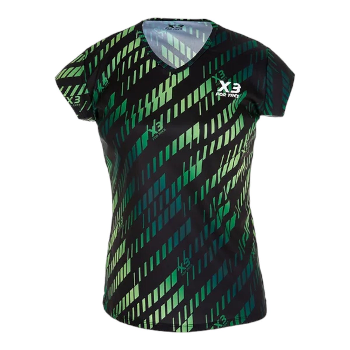 X3 Por Tres LUGO Verde T-shirt Donna