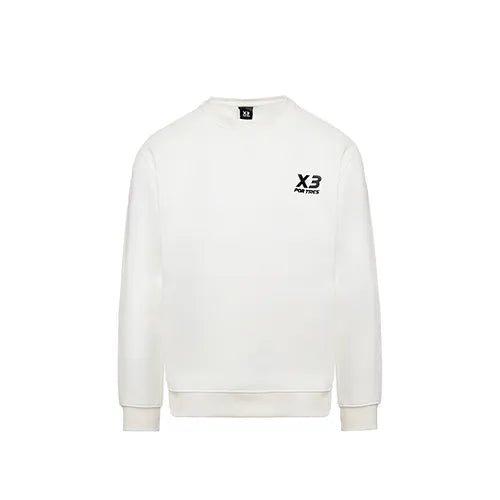 X3 Por Tres MALI Off White- Felpa in caldo cotone