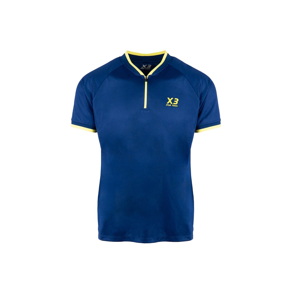X3 Por Tres MANCHESTER Blu - Polo in Tessuto Tecnico