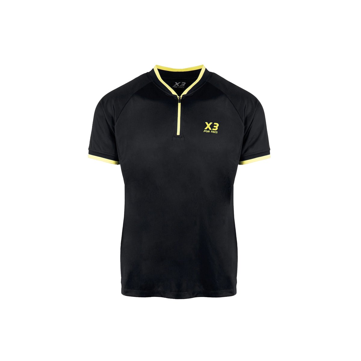 X3 Por Tres MANCHESTER Nero - Polo in Tessuto Tecnico
