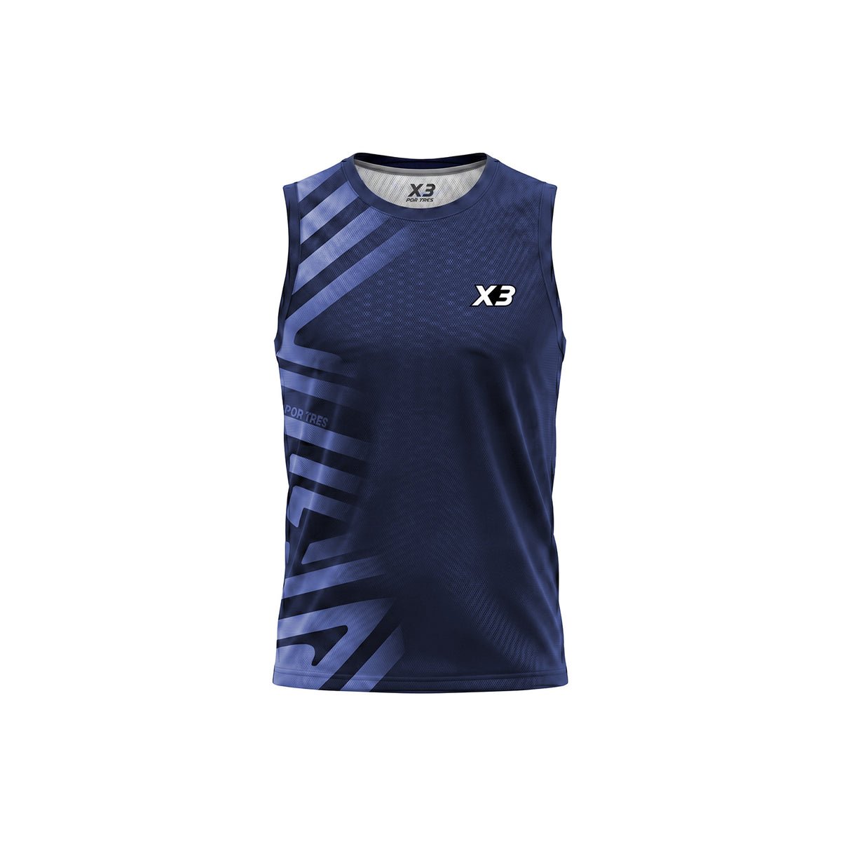 X3 Por Tres Memphis Canotta Uomo Blu