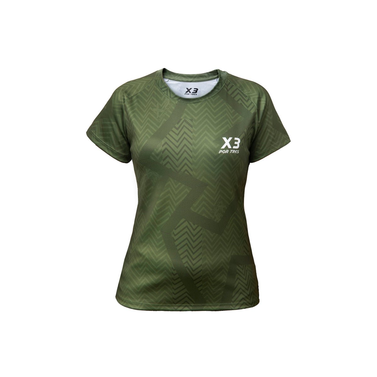 X3 Por Tres MURCIA Verde Militare T-shirt Donna