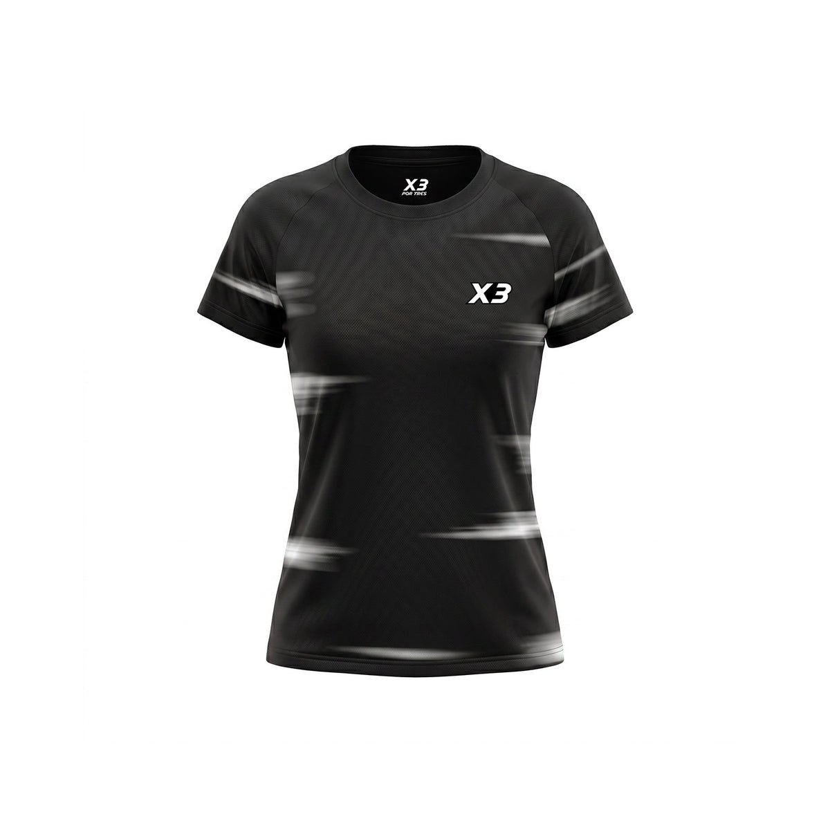 X3 Por Tres Nizza Nero T-shirt Donna