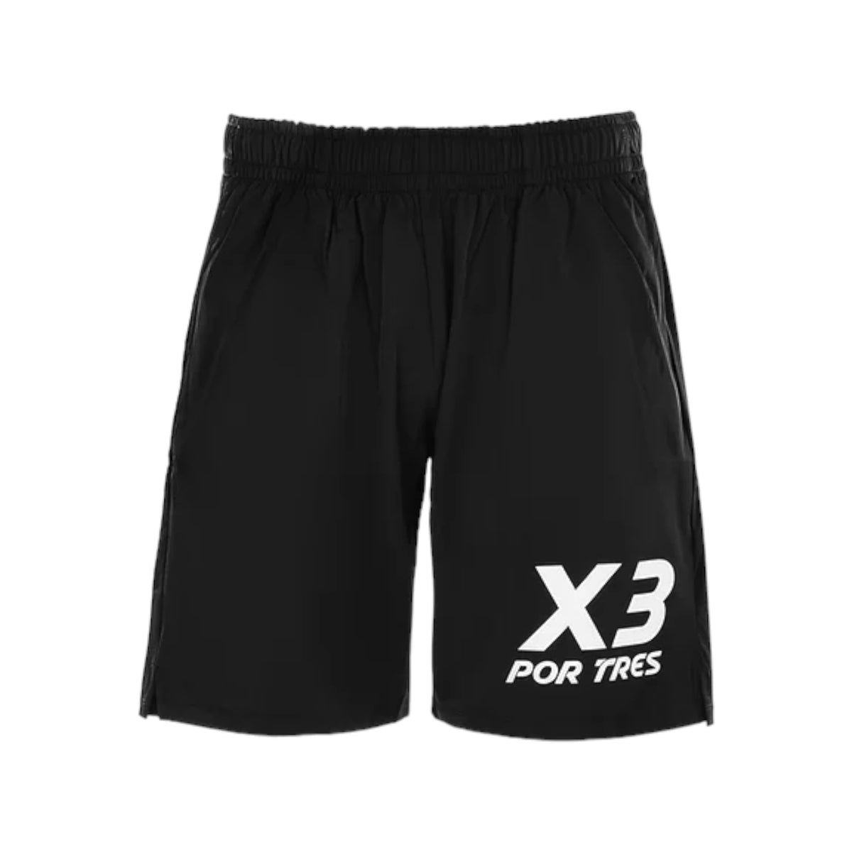 X3 Por Tres Pantaloncino Vigo Uomo Nero con logo Bianco