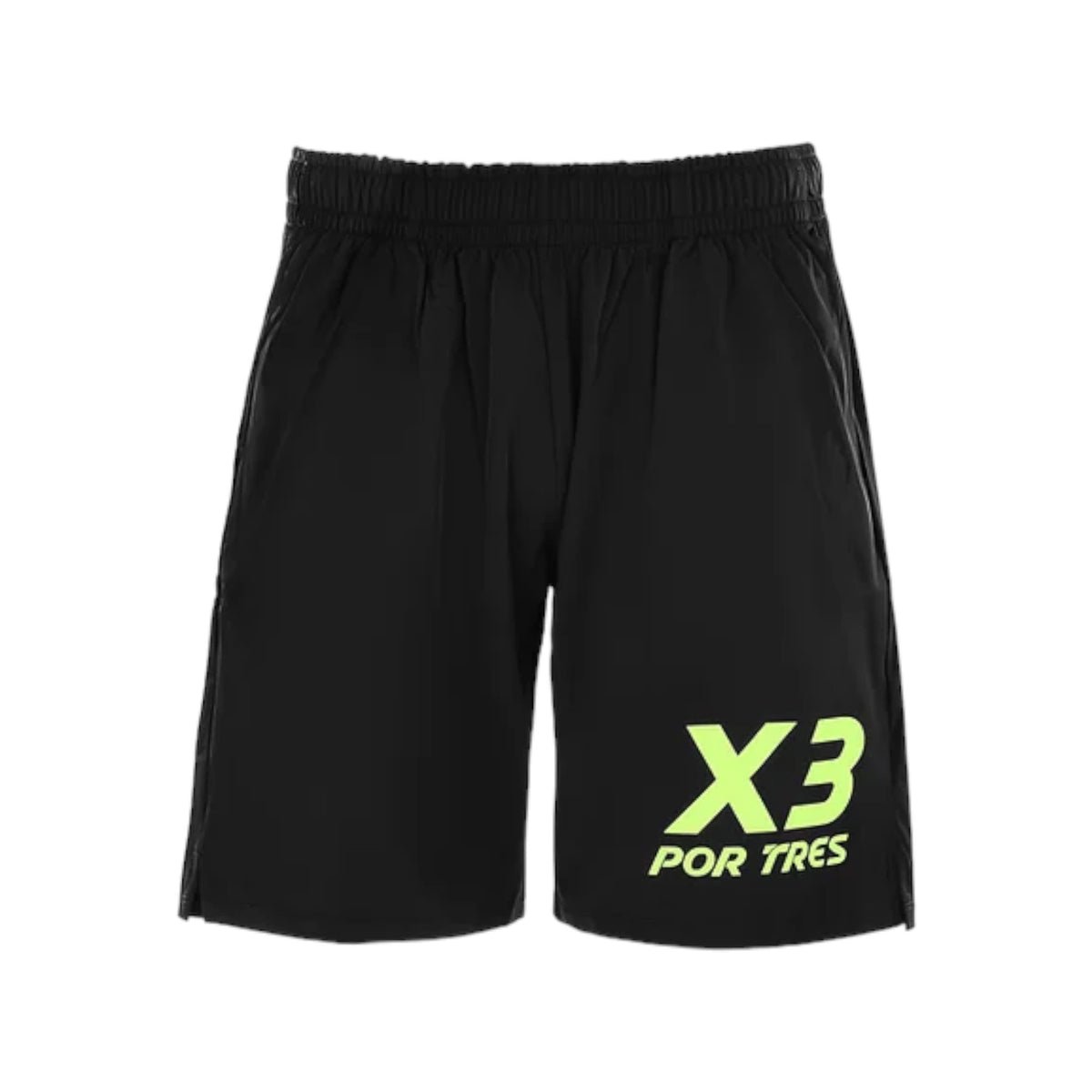 X3 Por Tres Pantaloncino Vigo Uomo Nero con logo Fluo