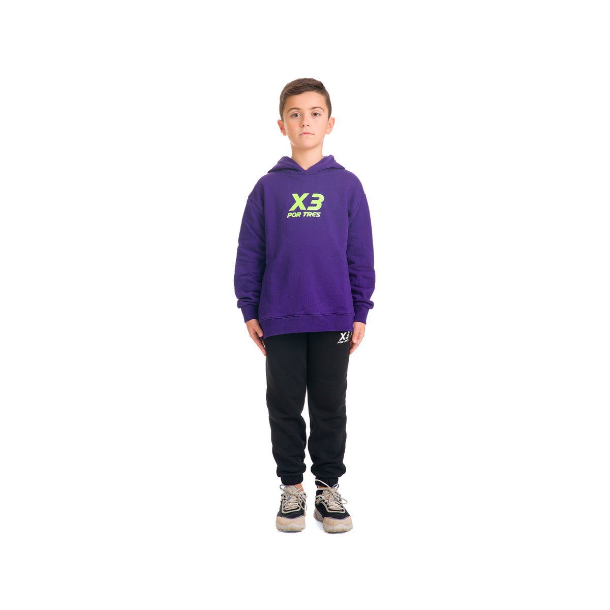 X3 Por Tres POLAND Viola Felpa con cappuccio Kids