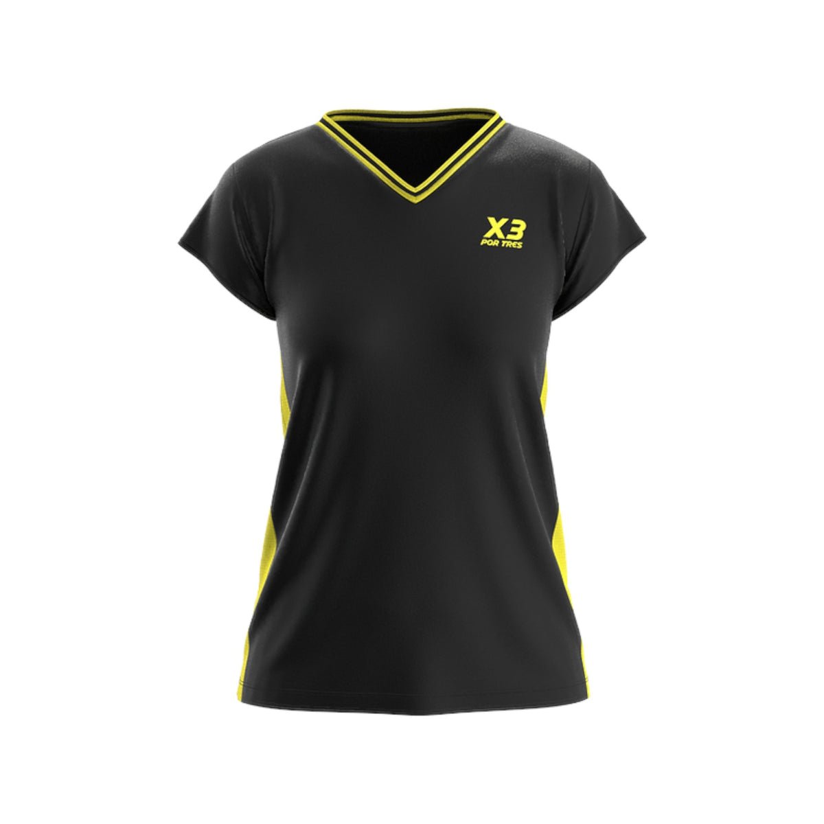 X3 Por Tres PORTOGALLO Nero T-shirt Donna